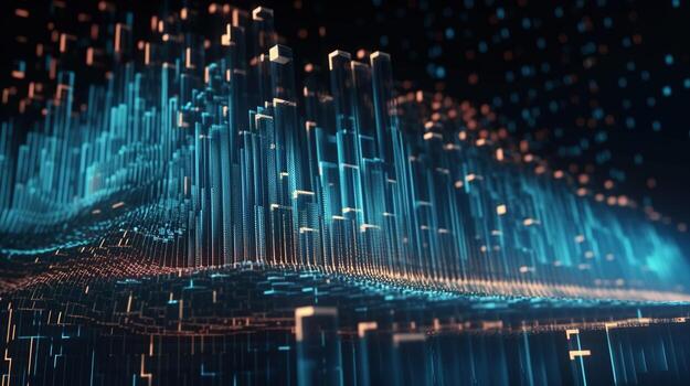 3D rendering of abstract technology concept. Futuristic cyberspace background,Abstract 3d rendering of data processing. Futuristic technology style photo