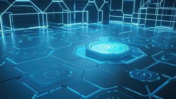 3D rendering of abstract technology concept. Futuristic cyberspace background,Abstract 3d rendering of data processing. Futuristic technology style photo