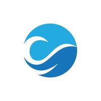 Water wave icon vector