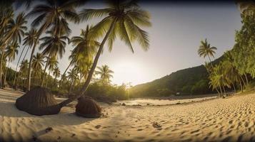 Tropical Paradise or Coconut Palm Beach or White Sand Lagoon photo