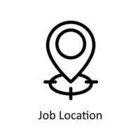 Job Location Vector   outline Icons. Simple stock illustration stock