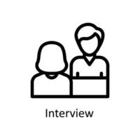 Interview Vector   outline Icons. Simple stock illustration stock