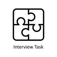 Interview Task Vector   outline Icons. Simple stock illustration stock