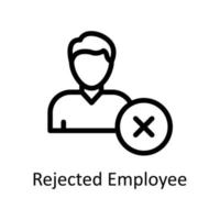 Rejected Employee Vector   outline Icons. Simple stock illustration stock