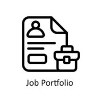 Job Portfolio  Vector   outline Icons. Simple stock illustration stock