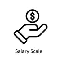 salario escala vector contorno iconos sencillo valores ilustración valores
