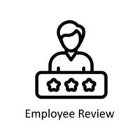 Employee Review  Vector   outline Icons. Simple stock illustration stock