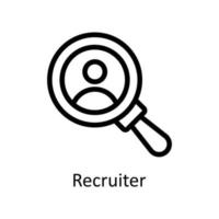 Recruiter Vector   outline Icons. Simple stock illustration stock