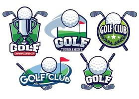 golf badge design vector
