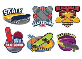 skateboard badge design vector