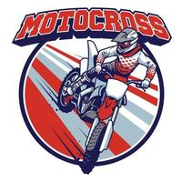 Motocross badge design vector