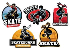 skate badge design vector