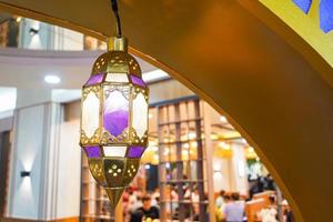 arabic lantern of ramadan celebration, islamic ornament photo