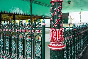Typical decoration of iron fence kraton jogja palace Yogyakarta, Indonesia photo