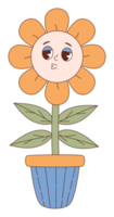 daisy flower power in pot. sticker png