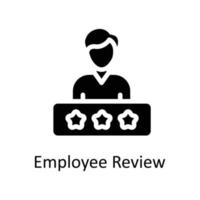 Employee Review  Vector   solid Icons. Simple stock illustration stock