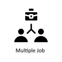 Multiple Job  Vector   solid Icons. Simple stock illustration stock