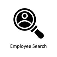 Employee Search Vector   solid Icons. Simple stock illustration stock