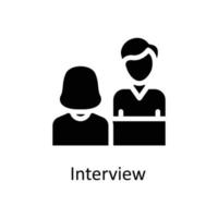 Interview Vector   solid Icons. Simple stock illustration stock