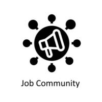 Job Community  Vector   solid Icons. Simple stock illustration stock