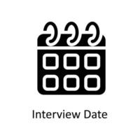 Interview Date  Vector   solid Icons. Simple stock illustration stock