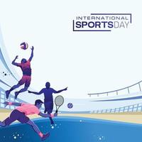 Sports Background Vector. Sports Day Illustration. Graphic Design for the decoration of gift certificates, banners, and flyer vector