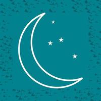 icono de vector de luna y estrellas