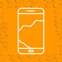 Broken Cell Phone Vector Icon