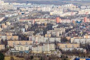 vista panorámica aérea de la zona residencial de edificios de gran altura foto