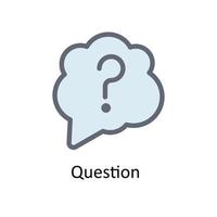 Question  Vector Fill outline Icons. Simple stock illustration stock