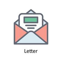 Letter Vector Fill outline Icons. Simple stock illustration stock