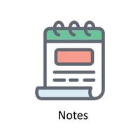 Notes Vector Fill outline Icons. Simple stock illustration stock