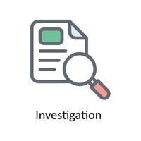 Investigation  Vector Fill outline Icons. Simple stock illustration stock