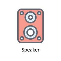 Speaker Vector Fill outline Icons. Simple stock illustration stock