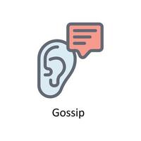 Gossip Vector Fill outline Icons. Simple stock illustration stock