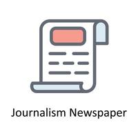 Journalism Newspaper Vector Fill outline Icons. Simple stock illustration stock