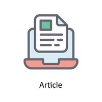 Article Vector Fill outline Icons. Simple stock illustration stock