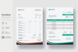 Invoice Template Design vector