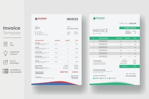 Invoice Template Design vector