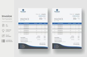 Invoice Template Design vector