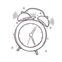 mano dibujado alarma reloj vector ilustración