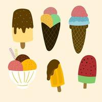 Set of ice cream vector