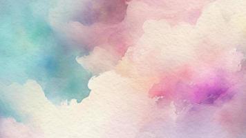 Abstract  Pastel Watercolor Background On Paper photo