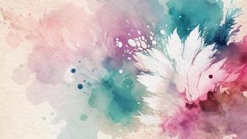 Abstract  Pastel Watercolor Background On Paper photo