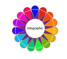 15 Points Infographic and diagram of process vector