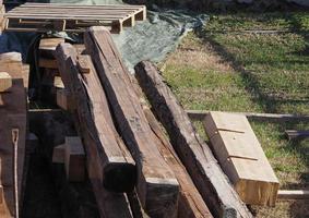 wooden logs and beams photo