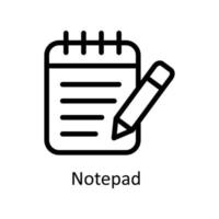 Notepad Vector  outline Icons. Simple stock illustration stock