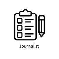 Journalist Vector  outline Icons. Simple stock illustration stock