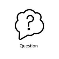 Question  Vector  outline Icons. Simple stock illustration stock