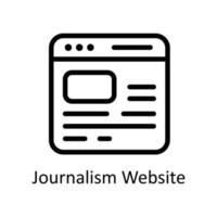 Journalism Website Vector  outline Icons. Simple stock illustration stock